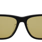 Chic Black Acetate Sunglasses with Yellow Lenses