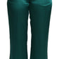 Exquisite Silk Pajama Trousers in Lush Green