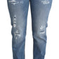 Chic High-Waisted Tattered Skinny Jeans