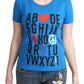 Chic Alphabet Cotton Tee in Blue