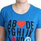 Chic Alphabet Cotton Tee in Blue