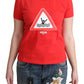 Chic Red Graphic Cotton Tee