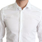 Elegant White Cotton Dress Shirt