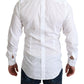 Elegant White Cotton Dress Shirt Slim Fit