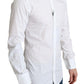 Elegant White Cotton Dress Shirt