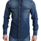 Elegant Denim Long Sleeve Casual Shirt