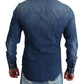 Elegant Denim Long Sleeve Casual Shirt