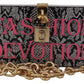 Gray Resin Dolce Box Clutch with Gold Details