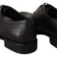 Elegant Black Leather Derby Shoes