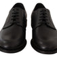 Elegant Black Leather Derby Shoes