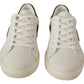 Chic White Leather Sneakers for Men