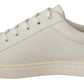 Chic White Leather Sneakers for Men