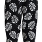 Elegant Palm Leaf Print Cotton Trousers