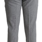 Elegant Checkered Wool Formal Trousers