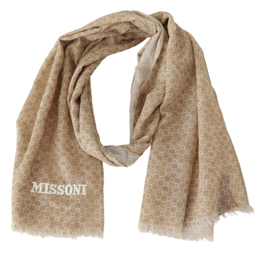 Elegant Wool Scarf with Signature Design