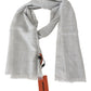 Elegant Beige Wool Silk Unisex Scarf