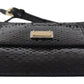 Exotic Leather Black Wristlet Wallet