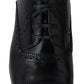 Elegant Black Leather Formal Derby Shoes