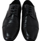 Elegant Black Leather Formal Derby Shoes