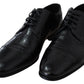 Elegant Black Leather Formal Derby Shoes