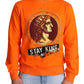 Regal Crewneck Cotton Sweater in Orange