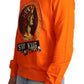 Regal Crewneck Cotton Sweater in Orange