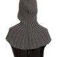 Elegant Cashmere Hood Scarf in Gray