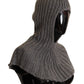 Elegant Cashmere Hood Scarf in Gray