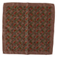 Elegant Brown Silk Pocket Square with Carrot Print