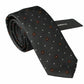 Elegant Gray Patterned Silk Blend Neck Tie