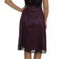 Elegant Purple Silk Lace Chemise Dress