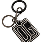 Elegant Silver & Rubber Designer Keyring