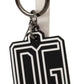 Elegant Silver & Rubber Designer Keyring