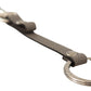 Elegant Gray Leather Keyring with Silver Accents