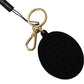 Elegant Black and Gold Keychain Accessory