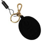 Elegant Black and Gold Keychain Accessory