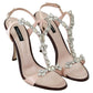 Crystal-Embellished Stiletto Sandals