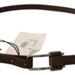 Elegant Brown Fashion Belt with Silver-Tone Buckle