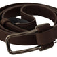 Elegant Brown Fashion Belt with Silver-Tone Buckle