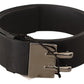 Elegant Black Leather Fashion Belt