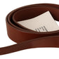 Elegant Brown Leather Fashion Belt