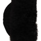 Elegant Black Cashmere Alpaca Fur Beanie