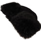 Elegant Black Cashmere Alpaca Fur Beanie