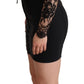 Elegant Black Lace Mini-Dress Delight