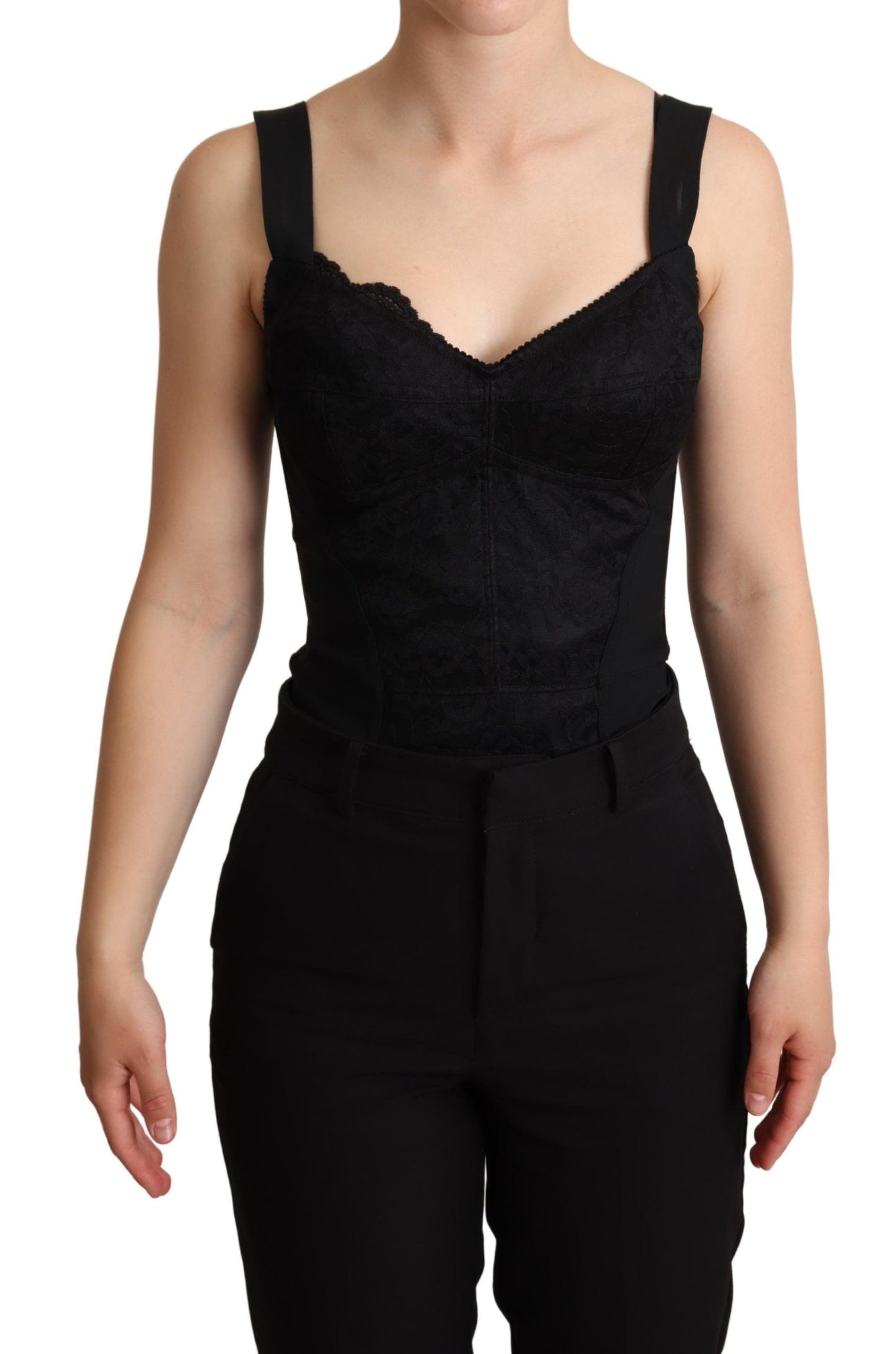 Elegant Black Lace Bodysuit Corset Dress