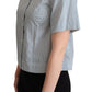 Elegant Polka Dot Cotton Polo Shirt