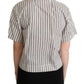 Elegant Striped Cotton Polo Top