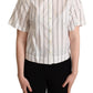 Elegant Striped Cotton Polo Top