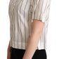 Elegant Striped Cotton Polo Top