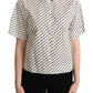 Elegant Dotted Cotton Polo Top